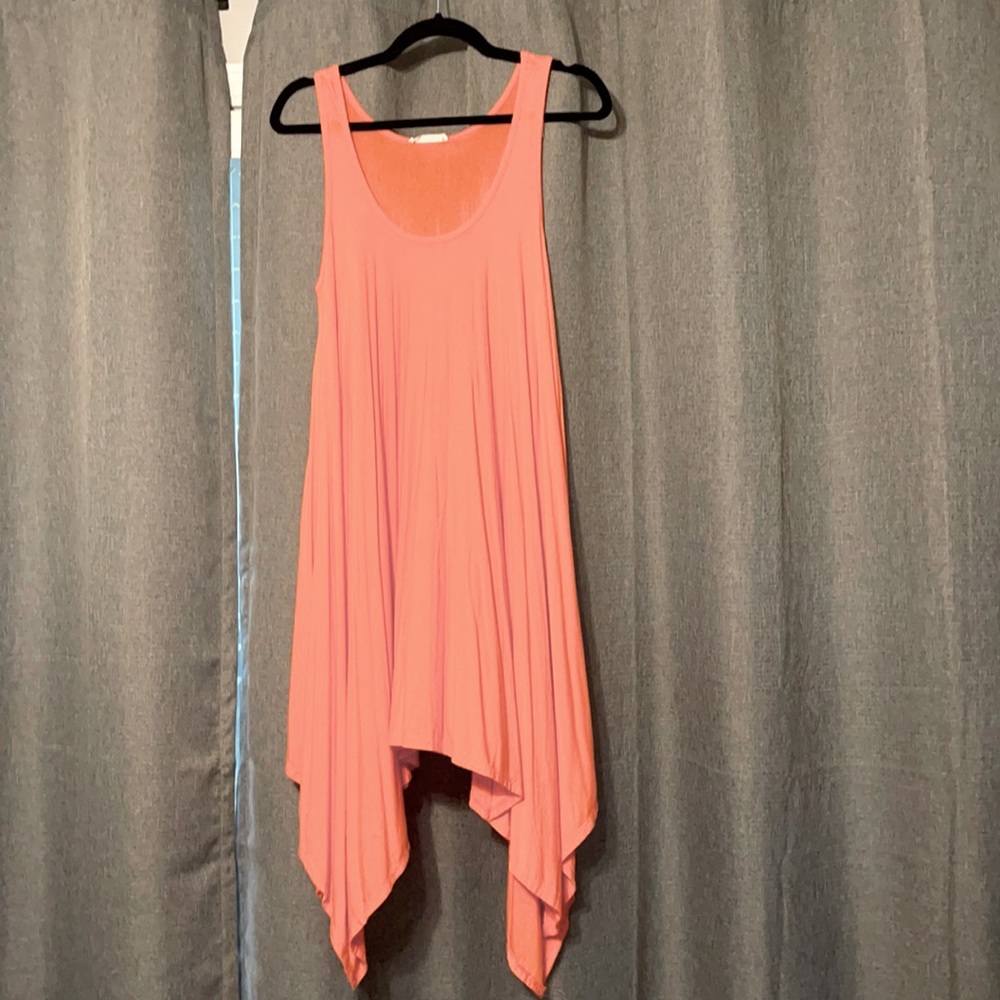 Flowy coral dress